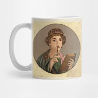 Sappho Fresco Pompeii Mug